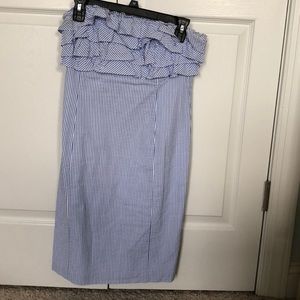 Vineyard vines strapless sear sucker dress